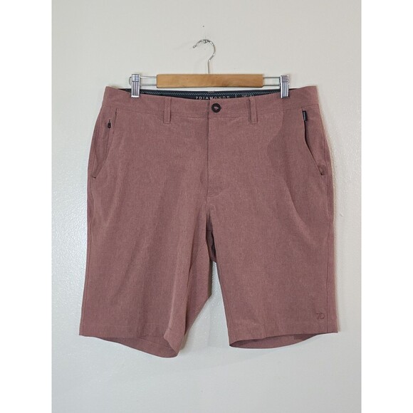 7 Diamonds Aeroplane Performance Shorts Mens Size 35 Red Heathered Board - Picture 1 of 10